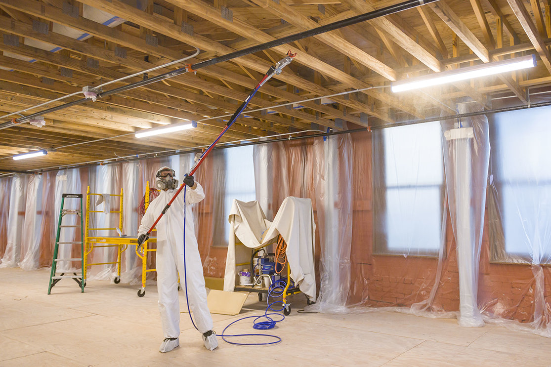 Shellac Building Shellac Sealing Begins on Exposed Woodwork in the Telephone Building