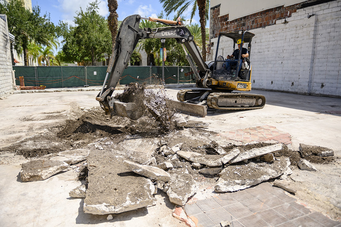 Floor Slab Removal Begins at 635 Cleveland Street