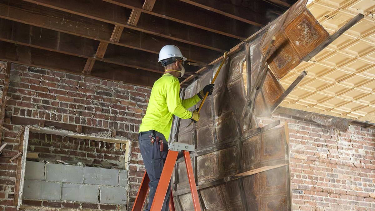 First-Floor Ceiling Removal Reveals Structural Conditions at the Brown ...