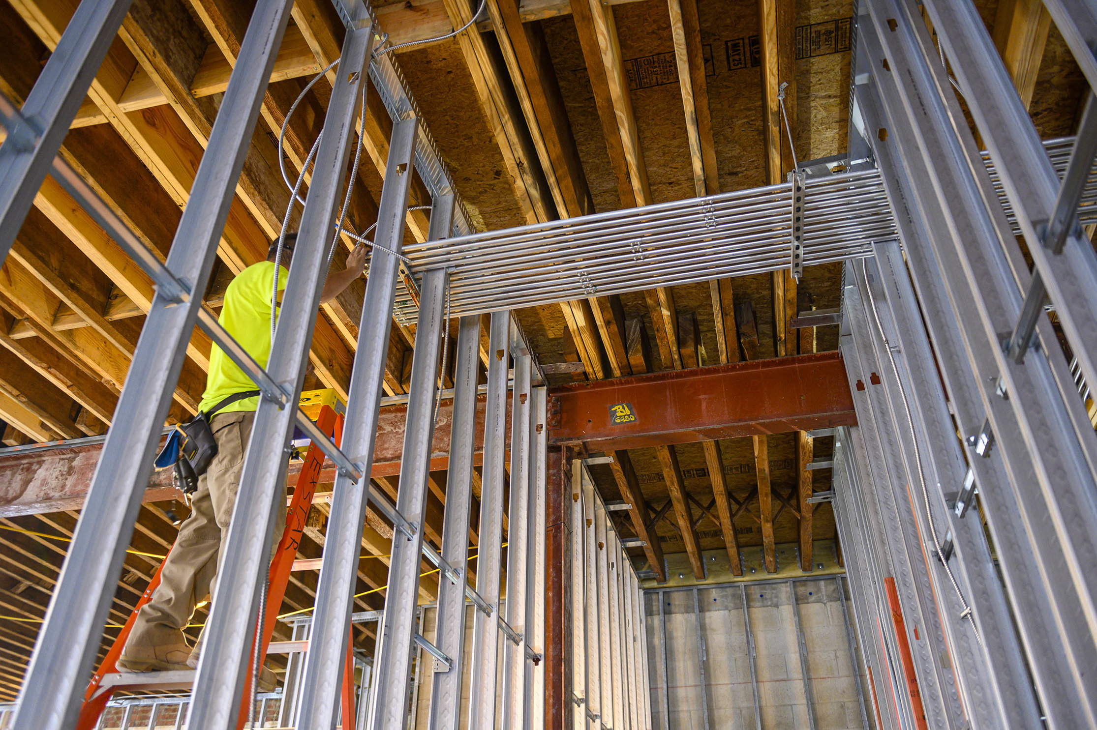 Electrical Conduit Is Installed at the Woolworth Building