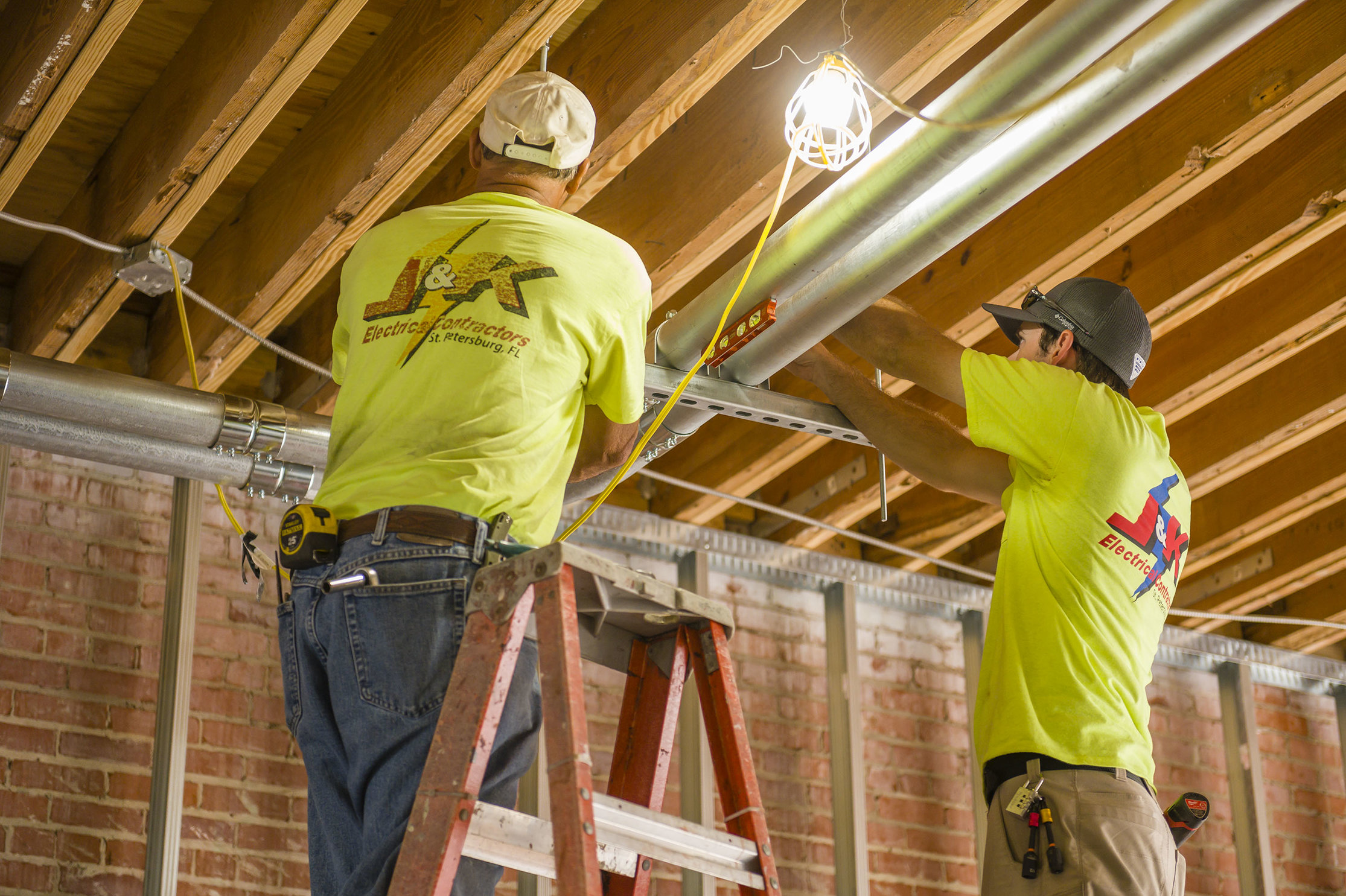 Ceiling Conduit Installation Progresses at the Peoples Bank Building