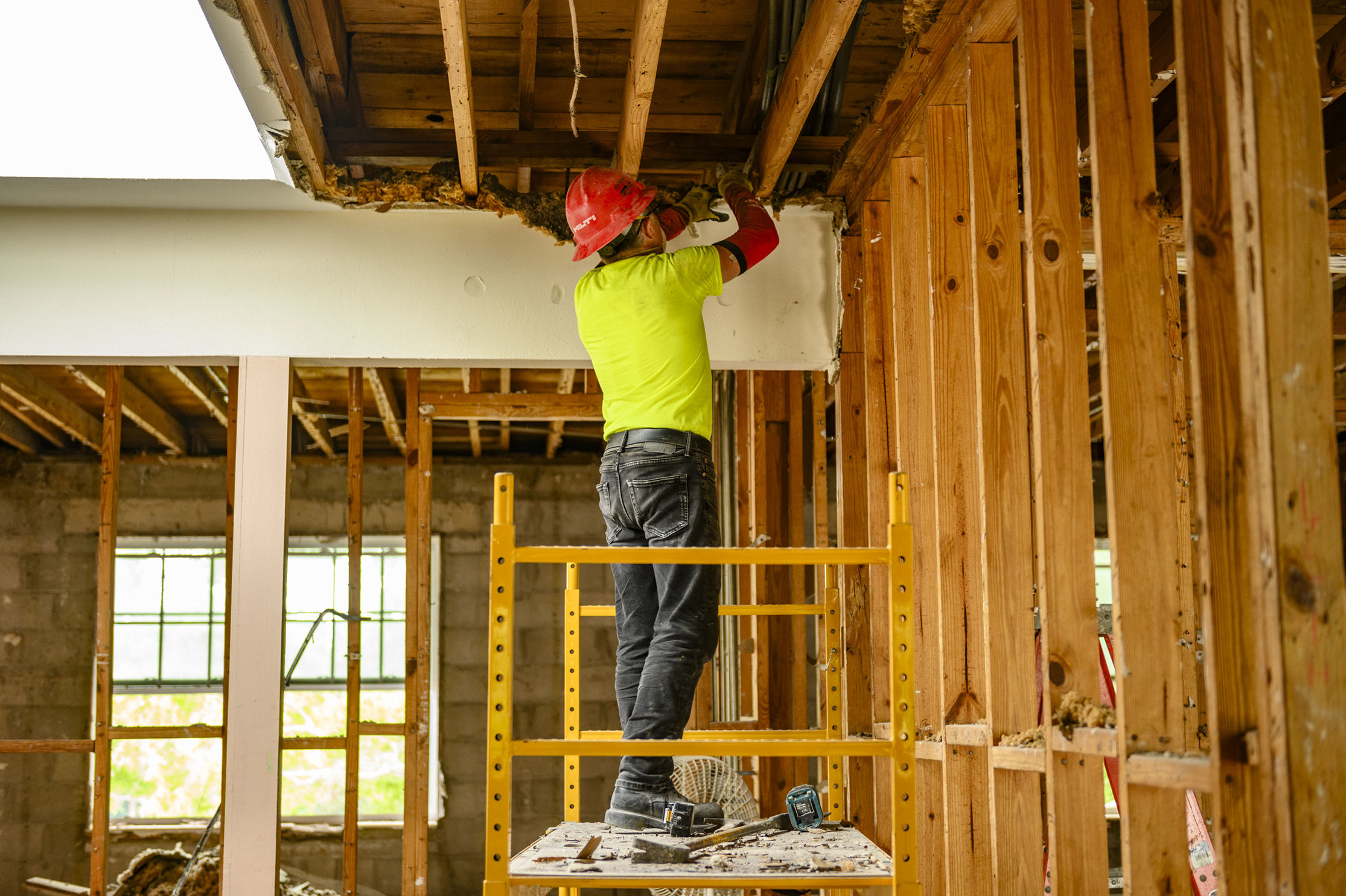 Ceiling Demolition Reveals Structural Framework at the Brown Brothers ...