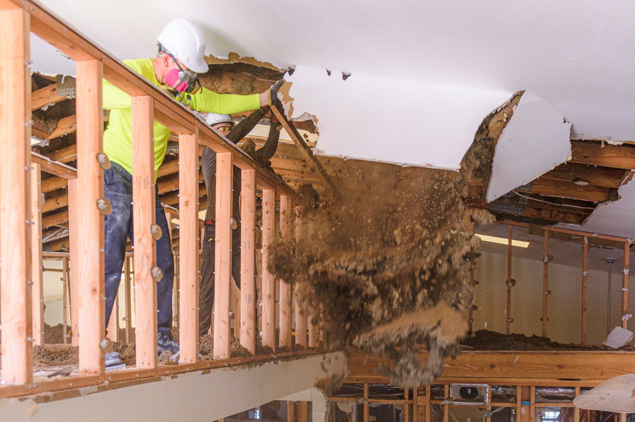 Ceiling Removal at 635 Cleveland Street