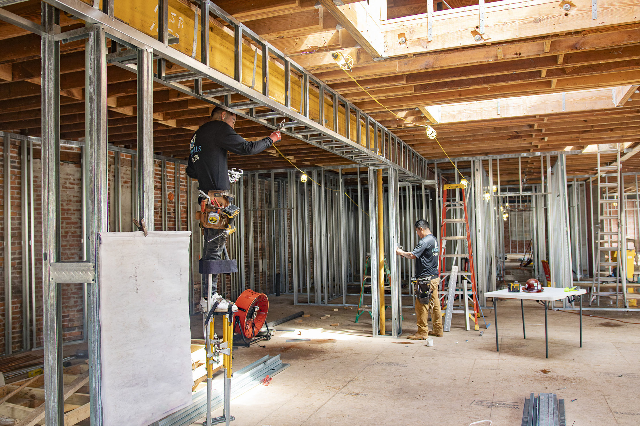 Structural Beamer Structural Beams Are Framed Inside the Peoples Bank Building