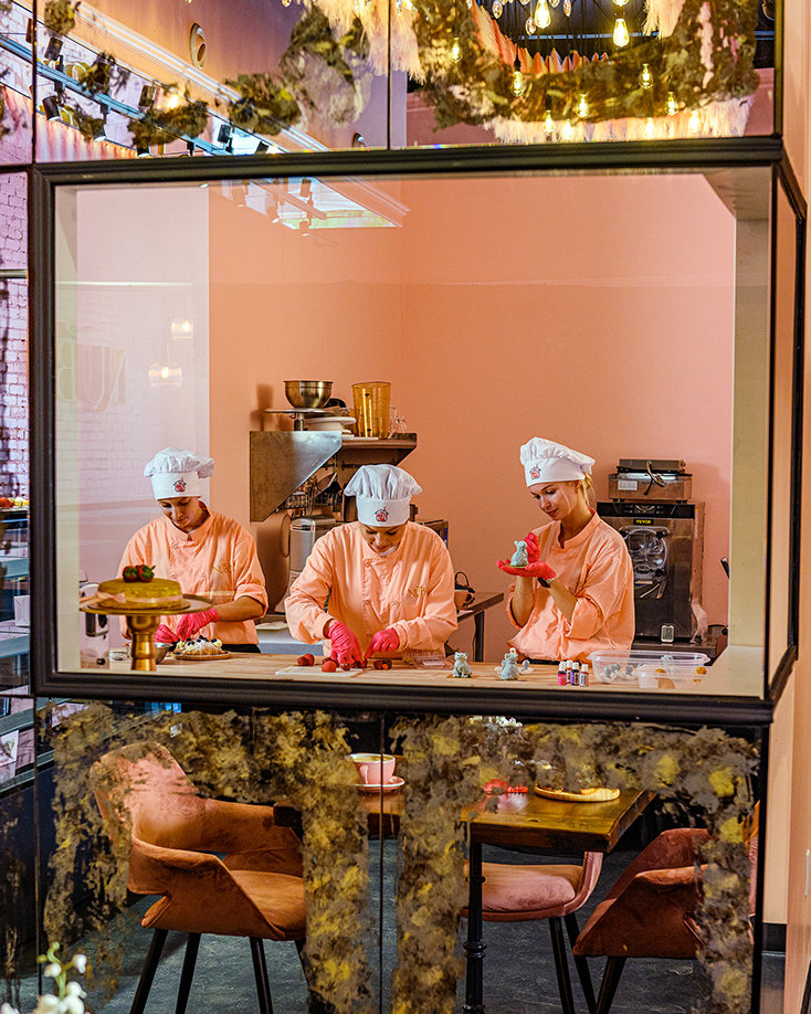 Nubo’s bakery team prepares handmade desserts and fresh pastries in-house, reflecting the café’s focus on from-scratch food and family-rooted hospitality.