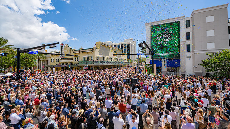 Thousands turn out for a milestone moment as Cleveland Street becomes the center of activity with the opening of the Cleveland Street Alliance’s Good Life Showroom—marking a defining step in the redevelopment of downtown Clearwater.
